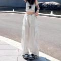 DancingjazzPants American StylehiphopWhite Overalls Women's Summer Loose Parachute Bloomers. 