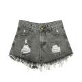 Summer Casual Summer Denim Women Shorts High Waist Fur-lined Leg-openings Plus Sizes S- Short Jeans. 