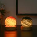 3D Planet Crystal Ball LED Night Light Moon Galaxy USB Night Light Bedroom Bedside Atmosphere Table Decoration Lamp.