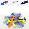 16pcs/set Adult Lazy Elastic No Tie Shoelaces Free Tying Silicone Shoelace Easy Shoe Laces All Sneakers Fit Strap Shoe Lace L13. 