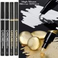 1/2Pcs Chrome Paint Marker Reflective Mirror Paint Pen Silvery Ink For DIY Car Styling Model Metal Wood Plastic Stone. 