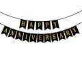 Happy Anniversary Card Banner - Elevate Your Celebration with this Stylish and Versatile Decoration - (Pack of 1 Pcs).