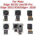 Front Back View Rear Camera Module For Motorola Moto Edge 20 Lite Pro Plus X30 Selfie Camera Replacement Flex Cable.