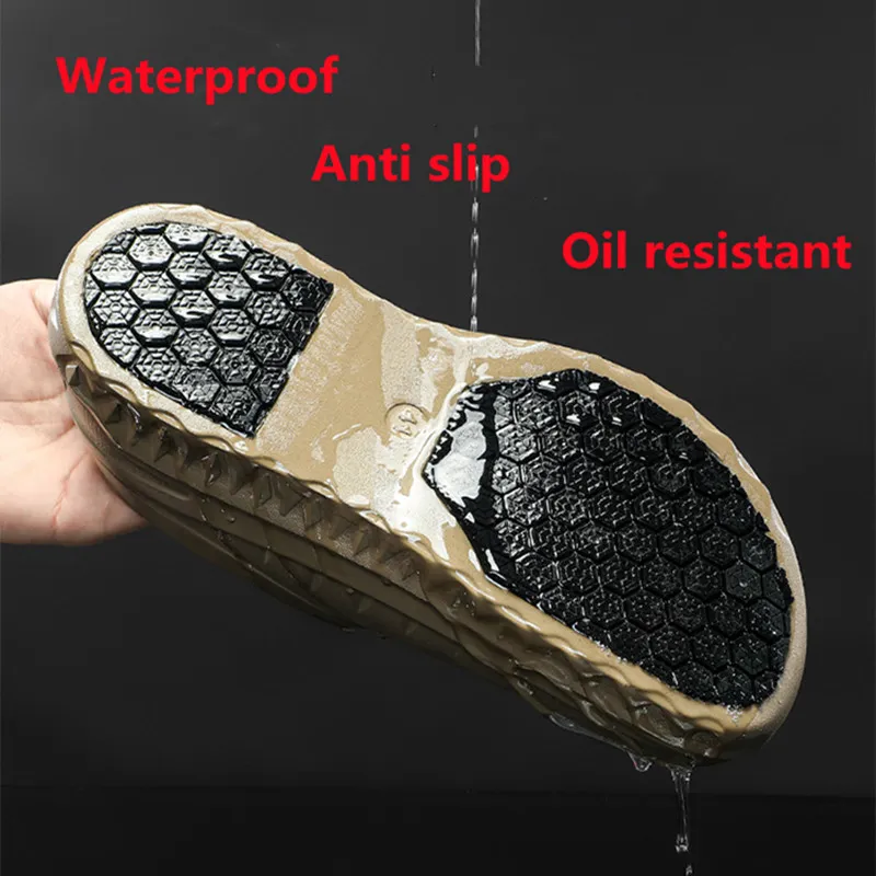 STRONGSHEN Men Chef Shoes Non-slip Waterproof Oil-proof Kitchen