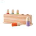 Wooden Peg Dolls for Boys Girls, 5 PCS Rainbow Wood Peg People Montessori Preschool Wood Rainbow Friend Educational Toys Learning Educational Toys.