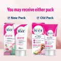 Veet Pure™ Hair Removal Cream 25g Normal Skin for Body & Legs, Freshest Smell with Organic Aelo Vera and Rose Extract, Dermatologically Tested. 