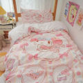 Kawaii Duvet Cover Sanrio Anime Cartoon MY Melody Cinnamoroll Kuromi Comforter Cover Bedding Set Children Girl Women Bed Decor. 