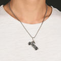 Fashion New Pendant Necklace Men Punk Trendy Simple Stainless Steel Chain Jewellery Gift.