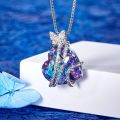 Fashion Love Butterfly Necklace Exquisite Ladies Girl Heart Pendant Valentine's Day Mother's Day Anniversary Gift Jewelry.