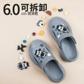 Factory wholesale summer baotou slippers for men to wear-like soft-soled beach shoes cartoon accessories eva sandals.