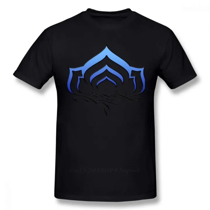 Warframe T Shirt Warframe Lotus Symbol T-Shirt Men Short Sleeves Tee Shirt Cute Print Beach Cotton Tshirt
