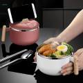 Stainless Steel Ramen Bowl Speedy Ramen Cooker, Soup Bowl Noodles Bowl for Hiking Travel Picnic Home Instant Cooking. 