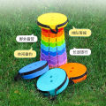 Outdoor Rainbow Retractable Stool Lightweight StorageinsHigh-Profile Figure Folding Stool Plastic Rainbow Stool Park. 