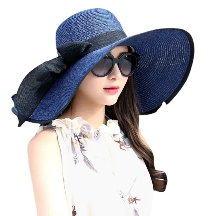Folding%20Sun%20Hat%20Bamboo%20Sun%20Hat%20Hundreds%20Of%20Beach%20Hat%20Hand%20Knit%20Sun%20Hat%20Summer%20Ladies%20Sun%20Hat%20Straw%20Hat%20With%20Bow%20-%20Image%205
