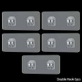 5Pcs Self Adhesive Wall Hooks Invisible Traceless Snap Hook Organizer Wall Storage Holder Bathroom Kitchen Bedroom Hook Kit.