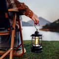 1 Set Warm Light Vintage Tent Lamp Portable Lantern Camping Light 20-200 Lumens Multifunctional.