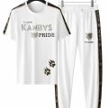 New Stylist Printed Cotton Half Sleeve T-Shirt & Full Pant ( Combo Set ) For Men.