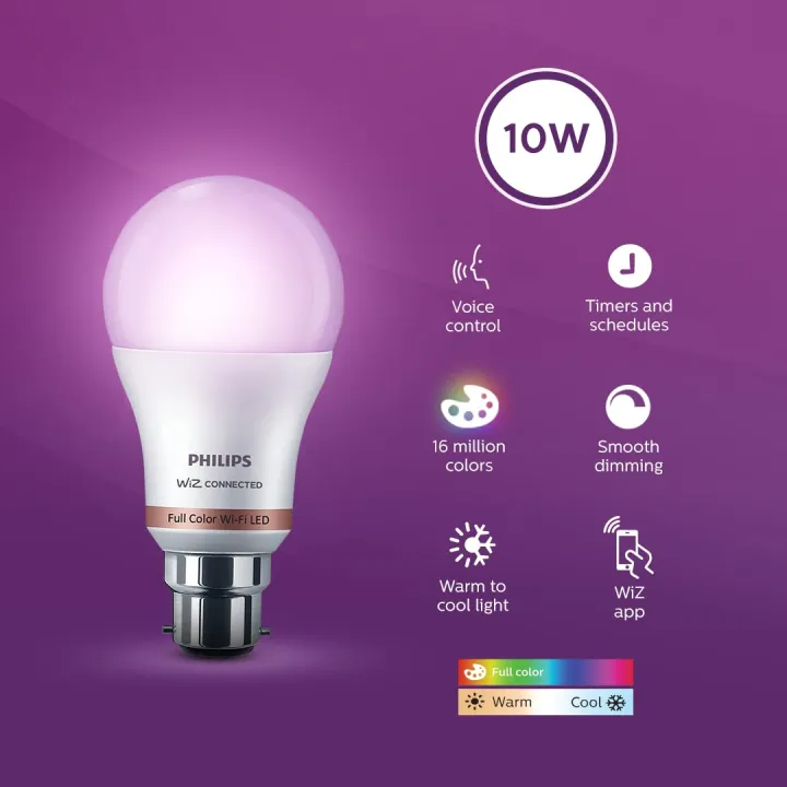 PHILIPS%2010W%20Smart%20LED%20Bulb,%20Wiz%20Wi-Fi%20Enabled,%20Compatible%20with%20Amazon%20Alexa%20and%20Google%20Assistant%20-%20Image%203