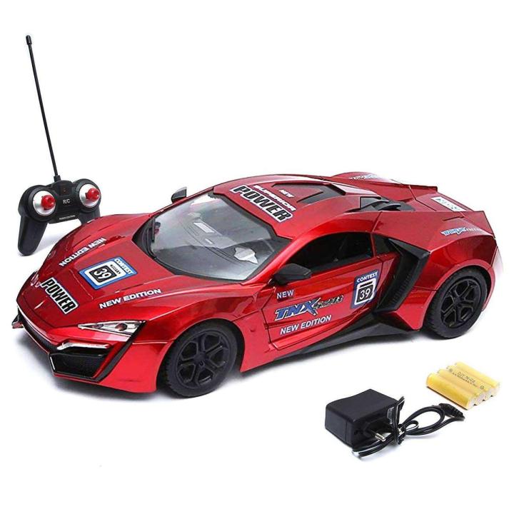 Racing Bonzer Remote Control Car led Rechargeable Battery RC Car Series  with Charger for Kids