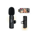 K8 Wireless Microphone Professio.nal Lapel Lavalier Microphone Remove Noise For Typ c - Microphone -black. 