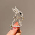 Trendy Fashionable Rabbit Bunny Brooch for Women Hijab Pin Stone - Cute Brooch Hijab Safety Pin for Girls Simple Stylish - Hizab Safety Pin for Girls and Women - Hijab Pin for Women. 