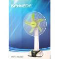 Kennede Rechargeable Half Stand Fan - 16 Inch - White And Orange. 