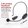 2.4g Head-mounted Wireless Microphone Plug Play Teacher Conference Speech Loudspeaker Mic System With Receiver Tour Guide Mic. 