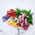 Decorative Artificial Tulip Bouquet Vibrant 21 Heads Faux Artificial  Tulip Flowers Silk Bouquet Artificial Tulip Flowers for Home Decor Wedding Decoration Garden Ornament Event Florals Gift Item. 