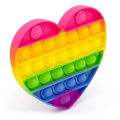 Pop Fidget Toys for Anxiety Heart Push Pop Bubble Sensory Fidget Toy Silicone Toy.