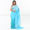 Exclusive Designer Block Print Half Silk Saree & Dhupian Silk Stylesh & fashionable best Saree for women.