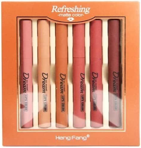 Heng Fang Refreshing Matte Color Lipstick 6 pc Set