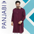 Masculine Casual Kabli Panjabi- Maroon. 