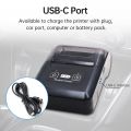 BISOFICE Portable Mini 58mm Thermal Printer 2 inch Wireless BT+USB Receipt Bill Ticket Printer with 57mm Print Paper for Restaurant Sales Retail Small Business-black. 