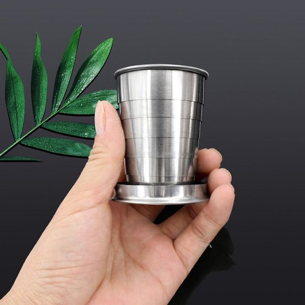 Stainless Steel Telescopic Travel Cup – Foldable and Reusable Drinking Cup for Camping and Travel