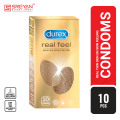 Durex Real Feel Skin on Skin Feel Condom - 10Pcs Pack(Thailand). 