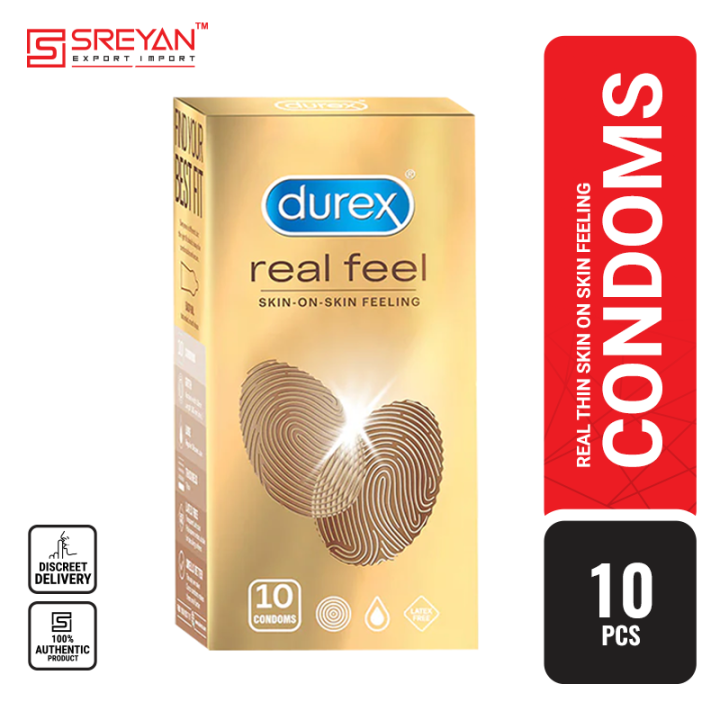 Durex Real Feel Skin on Skin Feel Condom - 10Pcs Pack(Thailand)