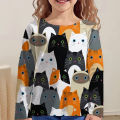 Kawaii tops kids T shirt for girls tee shirt from 9 to 12 years Korean children's clothes 2023 autumn girl's animals T-shirts. 