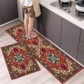 3D Printed Kitchen Carpet Set 2 Piece Non Slip Floor Mat for Home Decor.