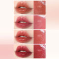 FLORTTE Jelly Lipstick Eyeshadow Set Floria First Kiss Love Series Lip Gloss Mirror Water Light Lip Glaze Beauty Cosmetics Sets OutlierO.