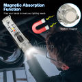 Auoyo Mini light Keychain Torch with Buckle USB Rechargeable LED Li-ght Waterproof Pocket Lig-ht EDC for Outdoor. 