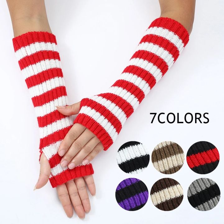 Warm%20Arm%20Warmers%20Women%20Wrist%20Elbow%20Thermal%20Glove%20Hand%20Arm%20Warmers%20Striped%20Knitted%20Woolen%20Elbow%20Mittens%20Cosplay%20Arm%20Sleeves%20-%20Image%202