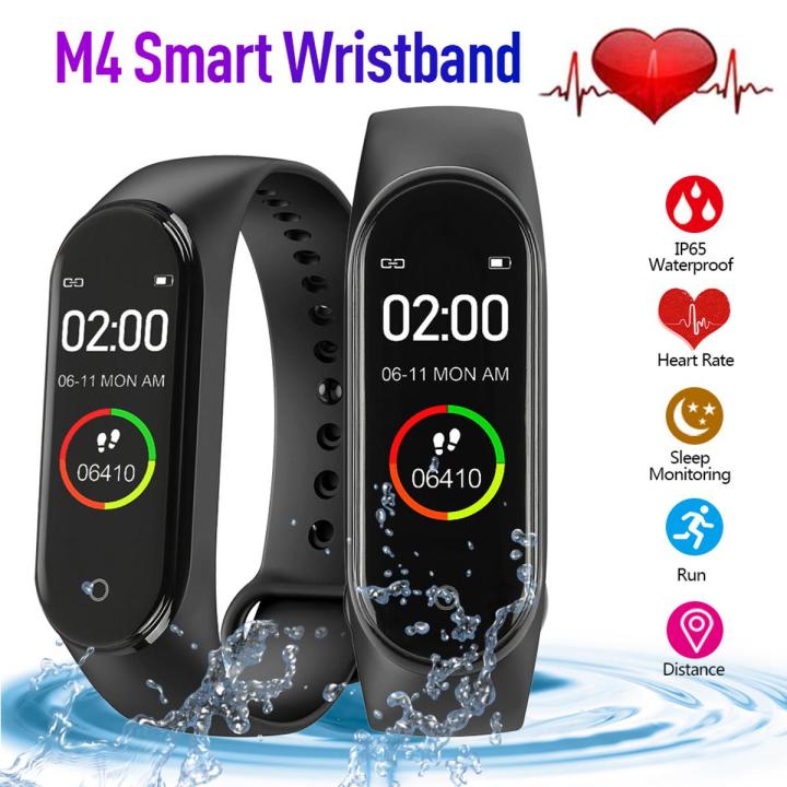 Global Version M4 Fitness Bracelet Smart watch LED Color Touch