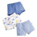 3pcs/lot Boys Print Boxer Briefs Cute Cartoon Dinosaur Striped Print Kids Underwear Baby Boy Shorts Teenager Underpants. 