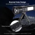 Auoyo Multifunctional Portable Flashlight Upgrade Three Light Source Flashlight Removable Handle P50 Flashlight White&Yellow Dual Wick Telescopic Zoom Double Floodlight Bracket Hole Design For Night Fishing Running Camping Adventure. 