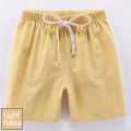 Elegantstunning Summer Kids Cotton Shorts Casual Loose Solid Color Short Pants For Boys Girls 3-8 Years Old.