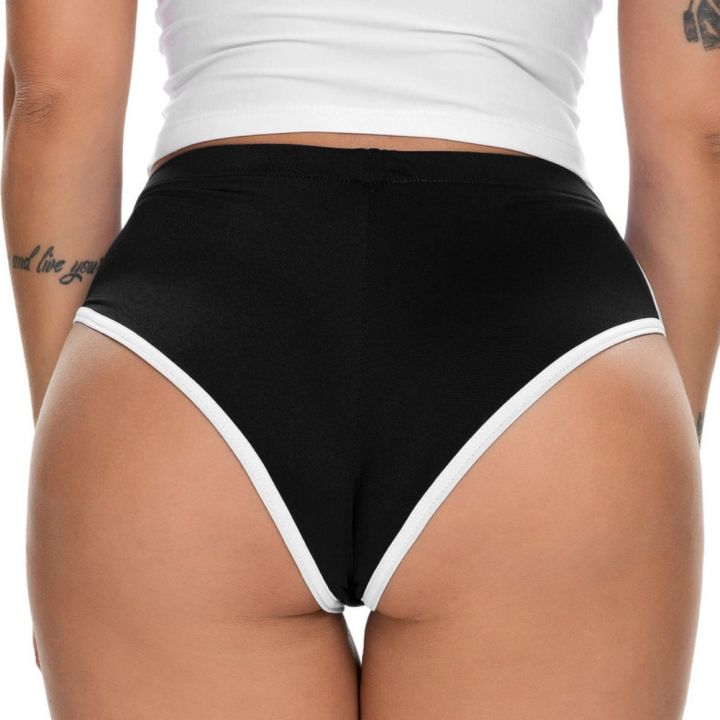 Summer%20Ladies%20Panties%20Shorts%20Women's%20Running%20Stretch%20Gym%20Sports%20Shorts%20Solid%20Color%20-%20Image%204
