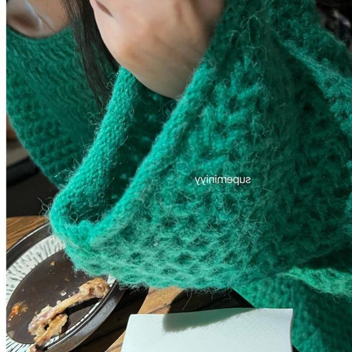 Gentle%20Retro%20Pink%20Thick%20Needle%20Soft%20Glutinous%20Sweater%20Women's%20Autumn%20and%20Winter%20Clothing%20Loose%20and%20Lazy%20Style%20High-Grade%20Pullover%20Top%20-%20Image%205