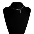 White Alloy Cross Necklace Pendants Necklaces Women Choker Jewelry Gifts.