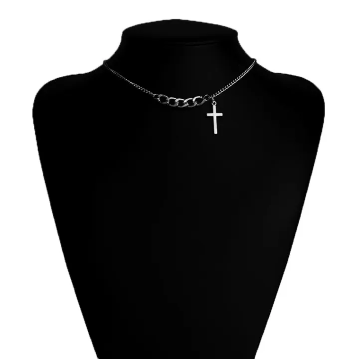 White%20Alloy%20Cross%20Necklace%20Pendants%20Necklaces%20Women%20Choker%20Jewelry%20Gifts%20-%20Image%204