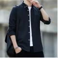 Black & White Cotton Formal Shirt For Men – Stylish Long Sleeve Office & Casual Shirt.